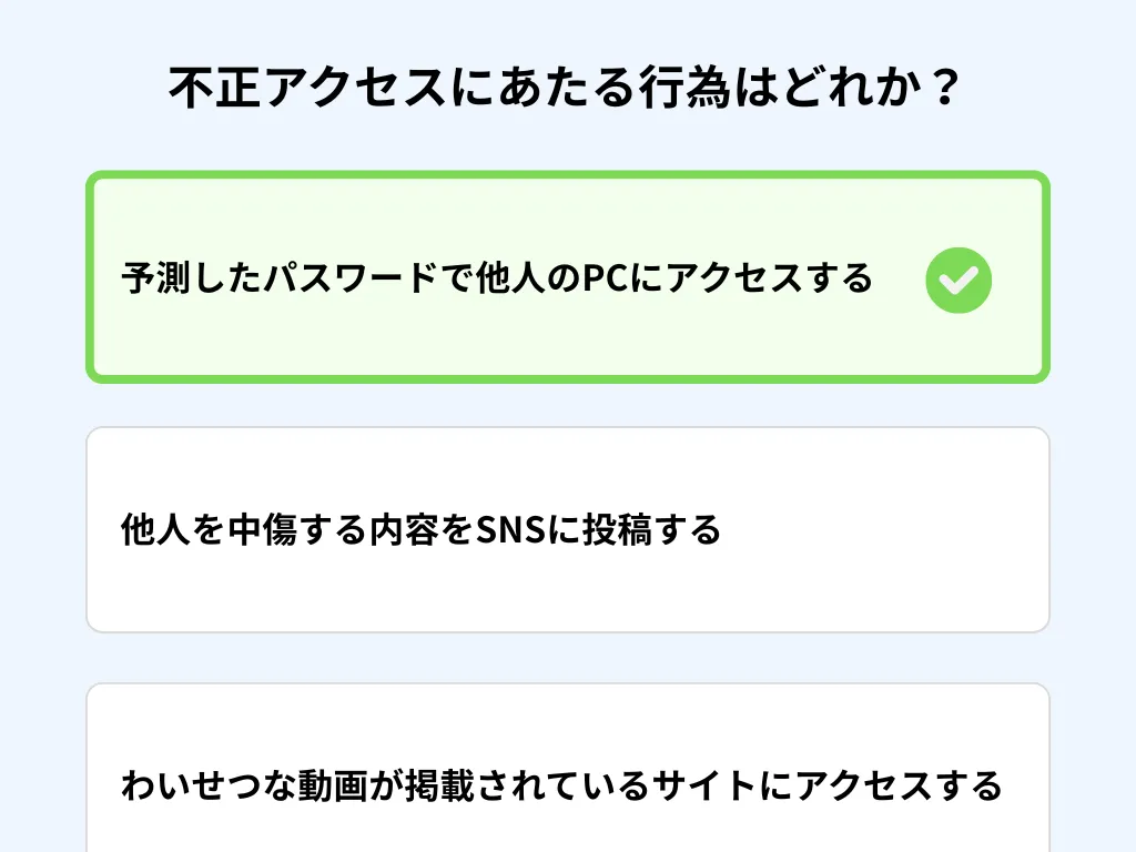 授業や研修の理解度テストに